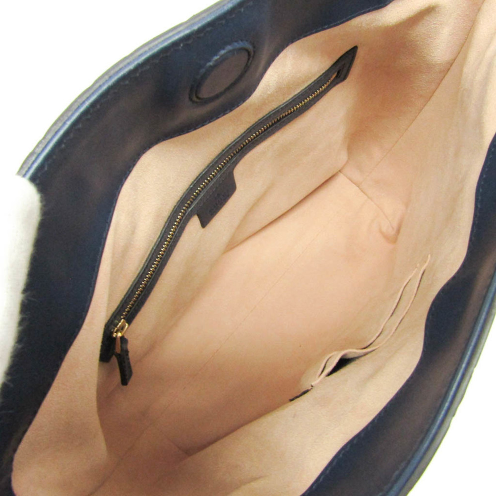 GUCCI Authentic Blue Leather Shoulder Bag - Picture 3 of 16
